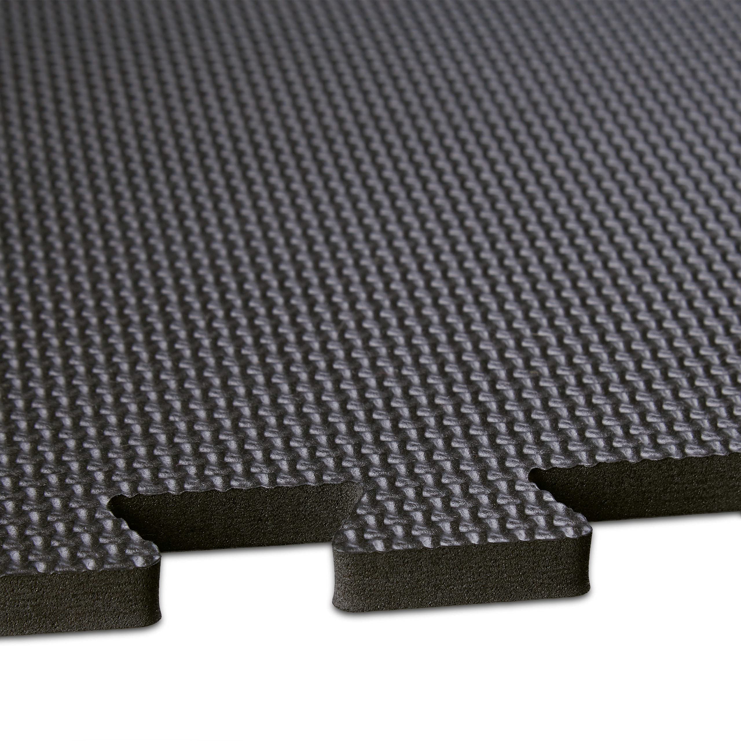 48 tappetini protettivi per pavimento, 30 x 30 cm, 4,3 m², espandibili, ammortizzanti, per attrezzature da fitness, spessore 1 cm, nero
