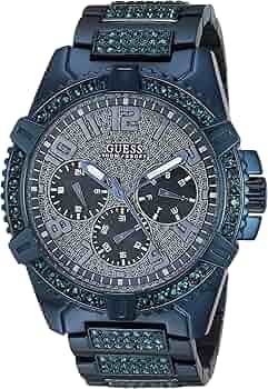 guess 腕時計 GUESS Mens White Blue Multi-function Watch - GW0499G6