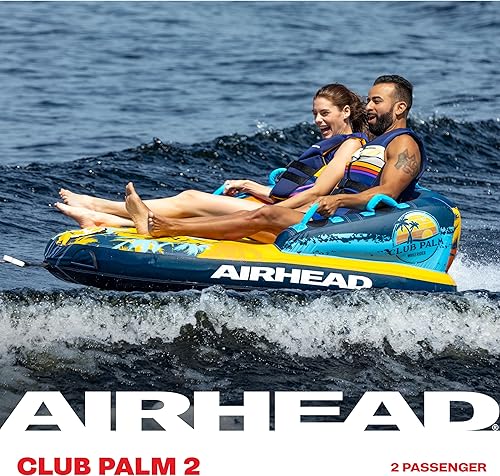 Miniatura 57 de Airhead Tubo inflable remolcable Mable, modelos de 1-4 jinetes, puntos de remolque duales, cubierta completa de nailon, almohadillas de espuma EVA