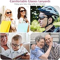 Vista 5 de LOVEWEE 10 correas para lentes, correas para gafas de sol, cordón de cadena de alta calidad, cordones de moda para lentes de sol para mujeres