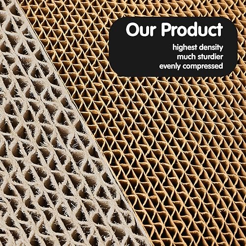 Miniatura 2 de Coching Rascador de cartón para gatos con diseño de texturas de arañazos de primera calidad, almohadilla de rascador duradera reversible para gatos