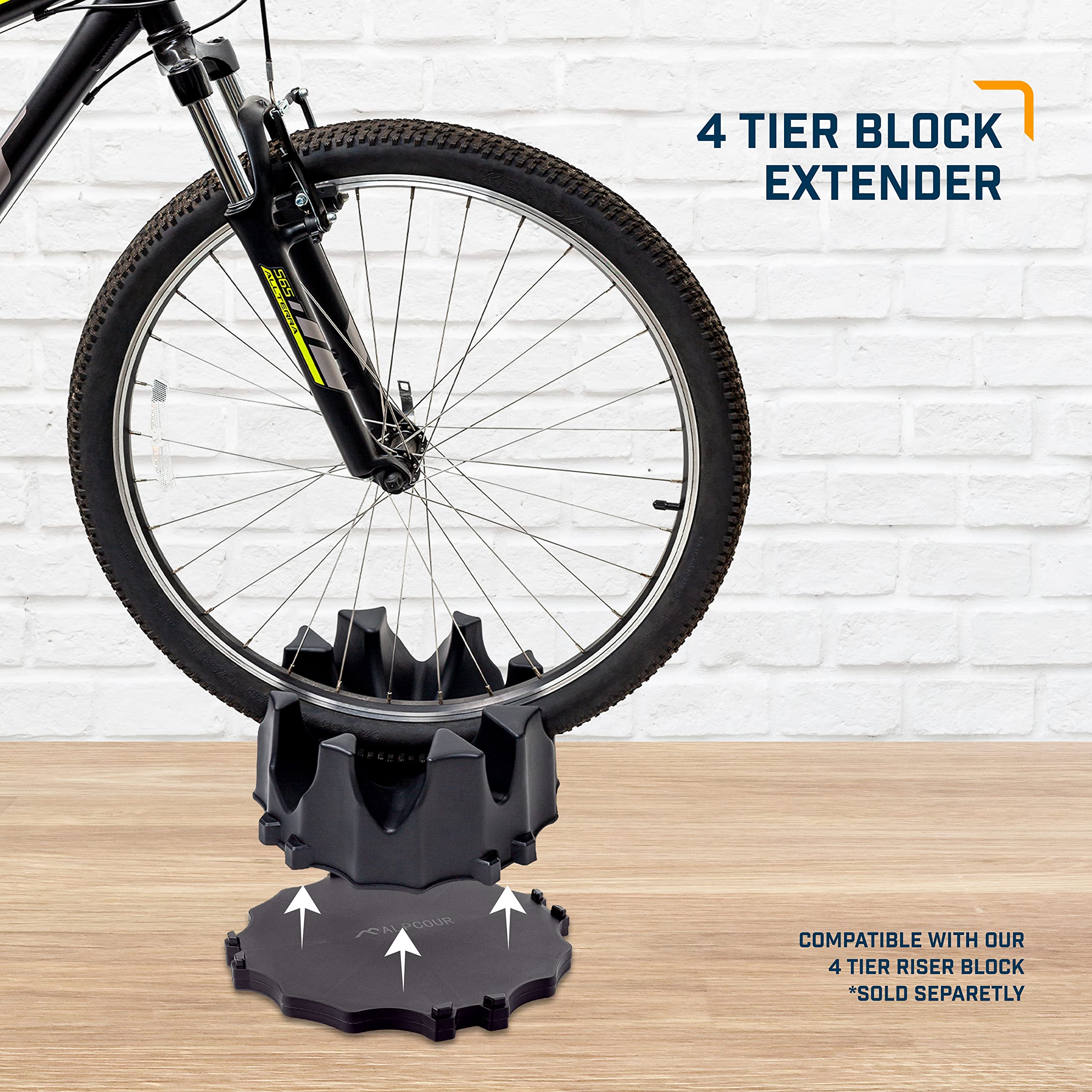 Trainer Riser Block Snapklik.com : Alpcour Bike Trainer Riser Block Extender Compatible