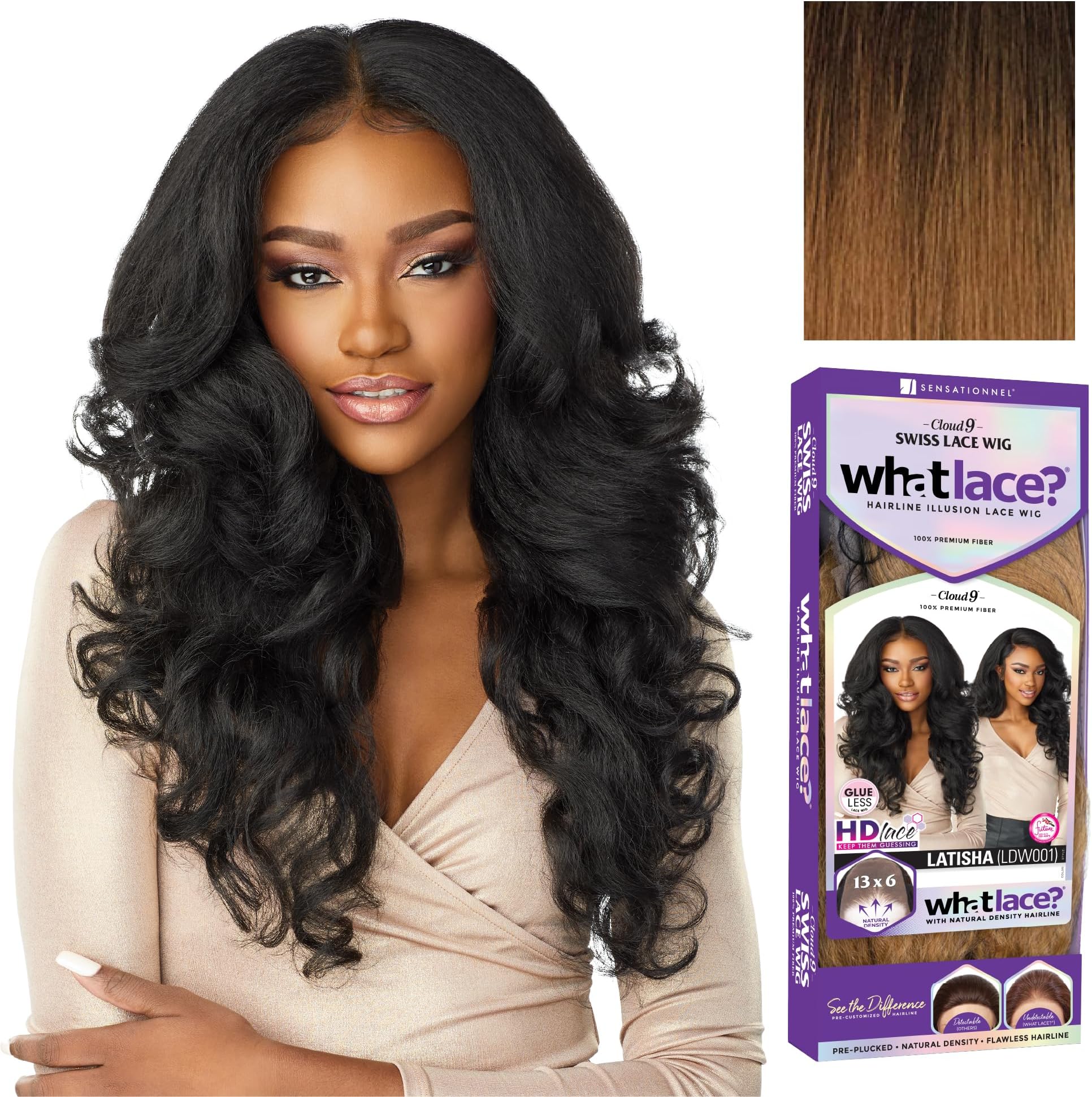 HD Lace Front Wig Cloud 9 What Lace Swiss Lace 13X6 Latisha (T1B/30)