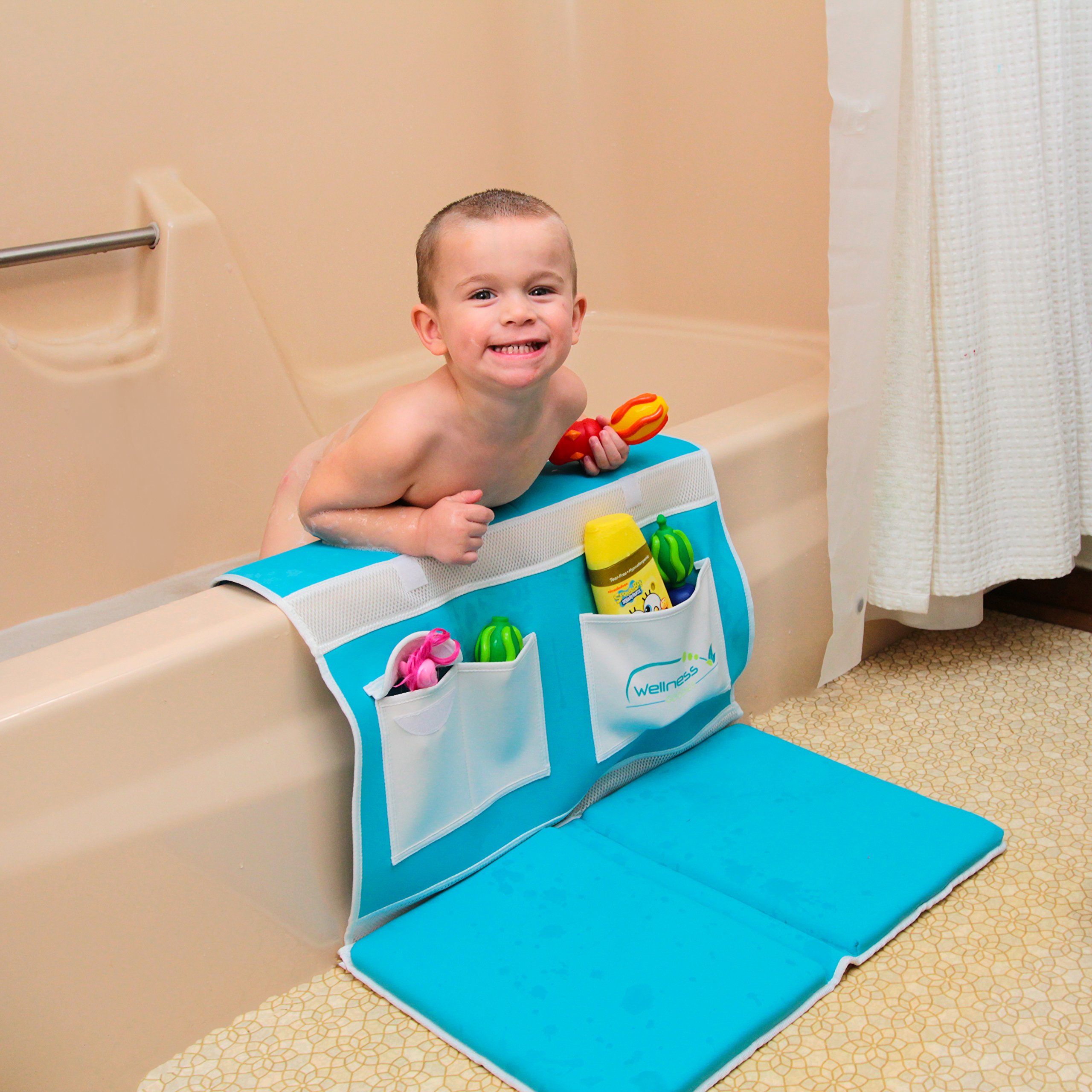 Wellness Goodies Baby Bath Kneeler and Elbow Pad -Deluxe Safety Bath Kneeler Designed to Ease Knee and Elbow