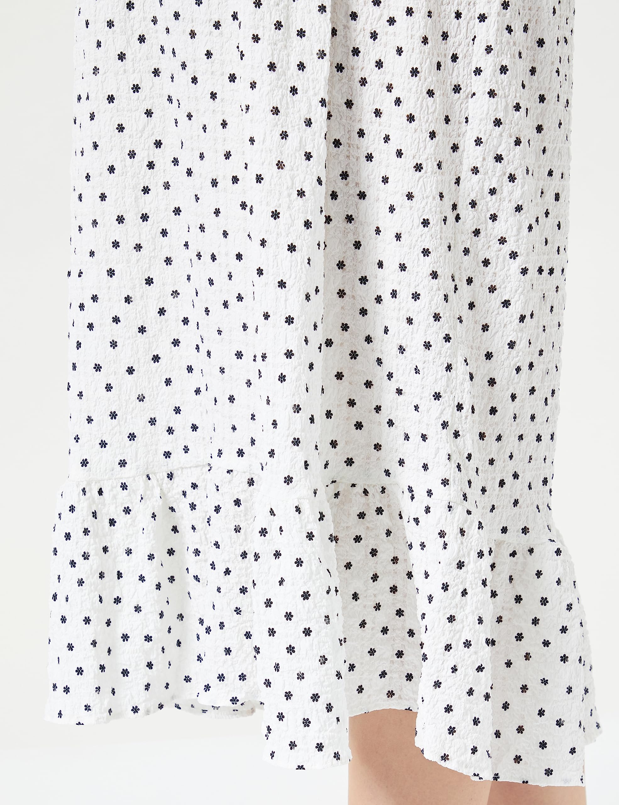 MAMALICIOUS Mlesma S/L Wo Robe midi A Grossesse, Blanche-Neige/AOP : AOP Noir, L Femme