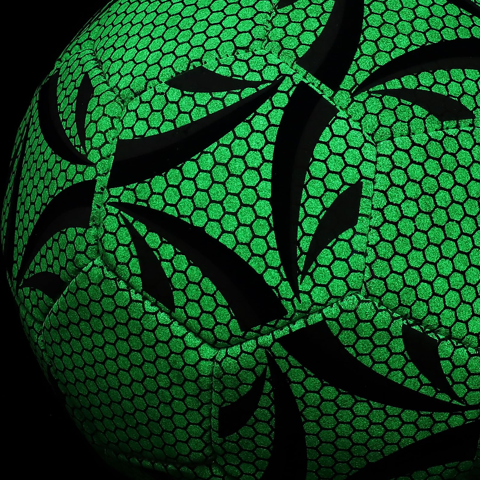 UKCOCO Balón De Fútbol Nocturno Luminoso PU Resistente Al Desgaste, Pelota Reflectante para Fútbol Sala y Entrenamiento Nocturno, Adecuado para Jugadores Adultos y Uso Deportivo
