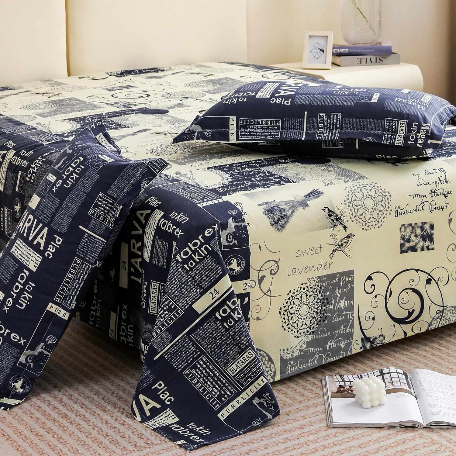 Story@Home Bedsheet for Double Bed King Size with 2 Pillow Covers | 210TC, 100% Pure Cotton Bed Sheets for Double Bed | 22