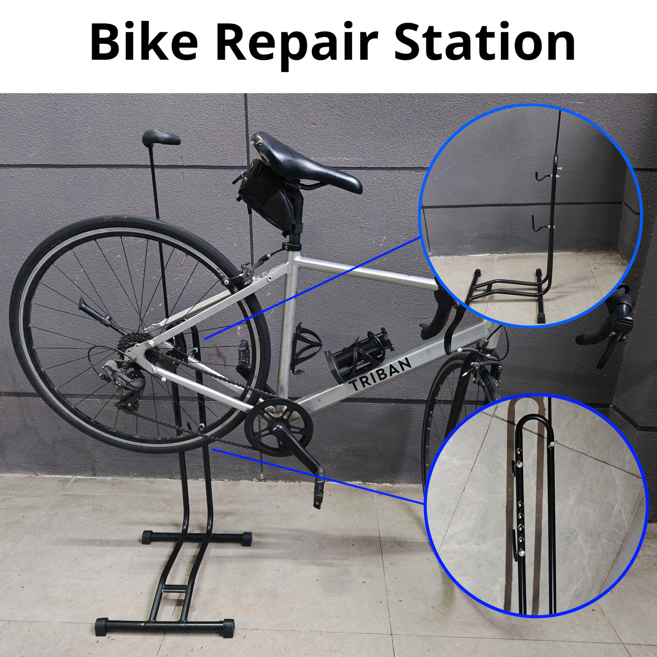 Support de vélo vertical et horizontal pour roues jusqu'à 29", accessoire de réparation de vélo