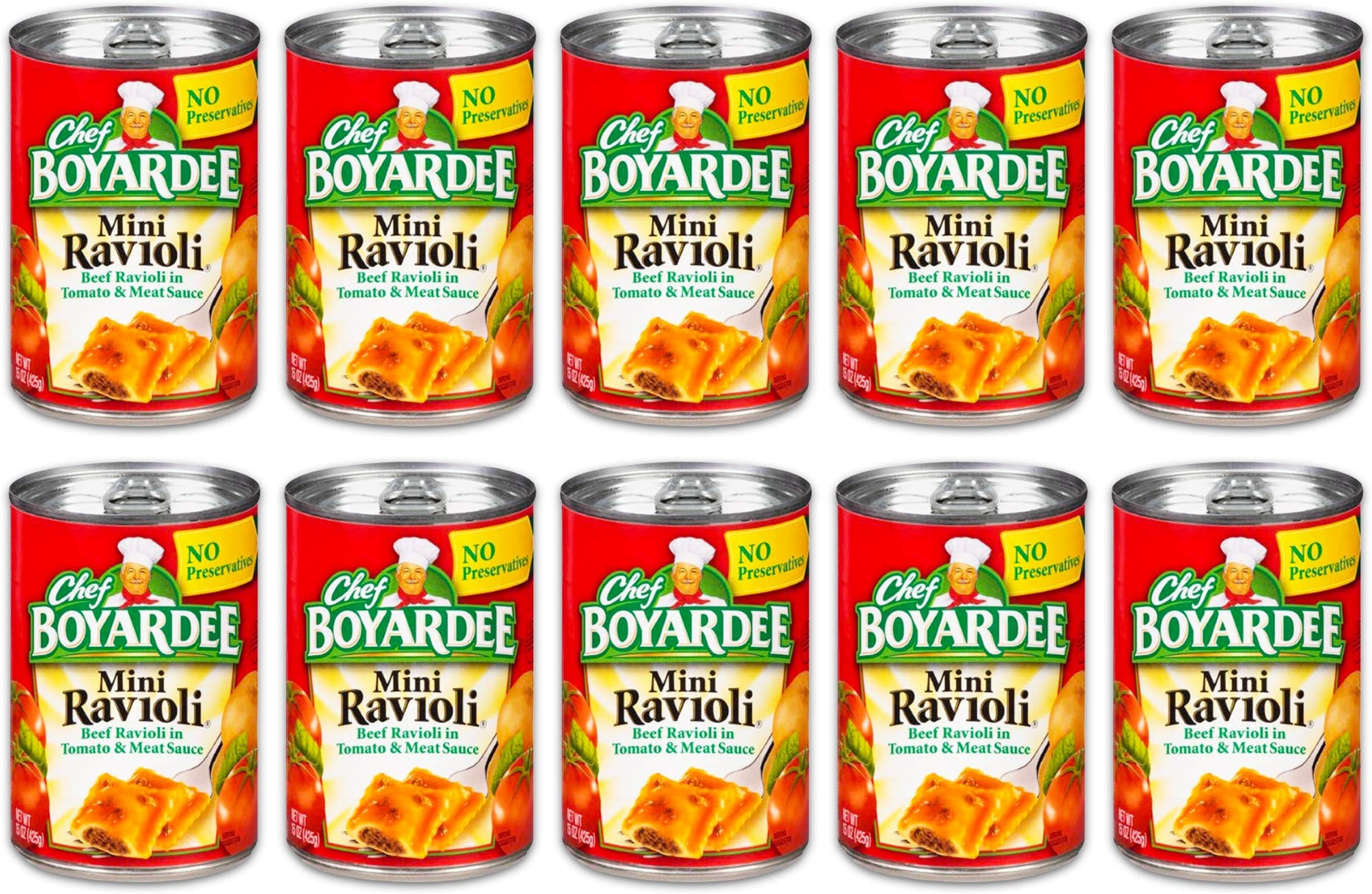Chef Boyardee Mini Ravioli, 15 oz, (10 CANS).