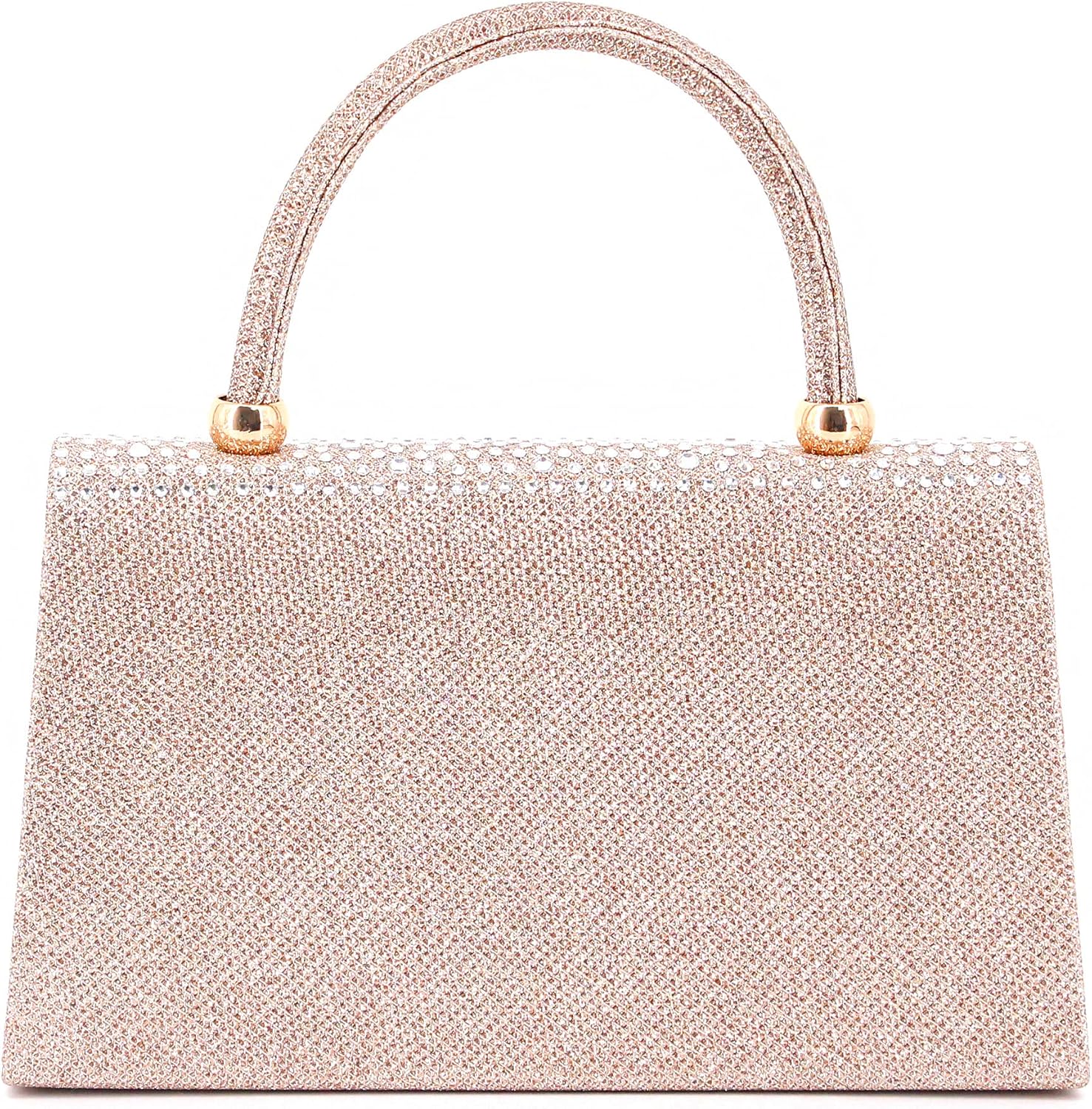 Naimo Shiny Crystal Evening Clutch Bag Top Handle Handbag Crossbody Shoulder Bag Wedding Party Bride Purse