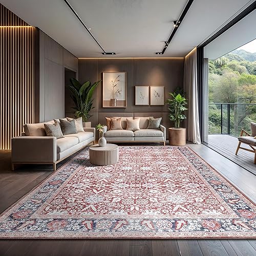 Miniatura 129 de CAMILSON Alfombra moderna de lujo de 8 x 10 pies, estilo vintage, abstracto, suave, de pelo medio, resistente a las manchas, fácil de limpiar, no