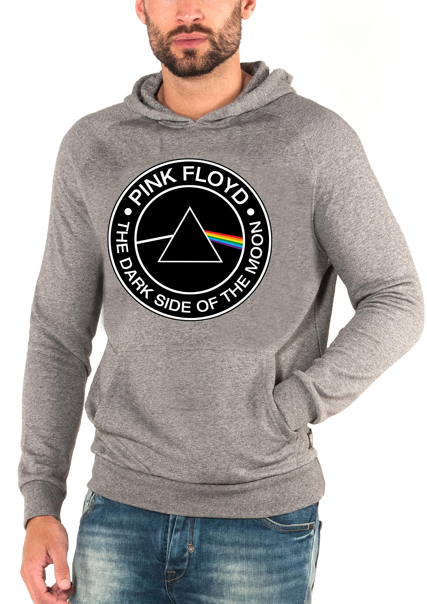 642 Stitches Pink Floyd The Dark Side Print Men's 100% Cotton Hoodie