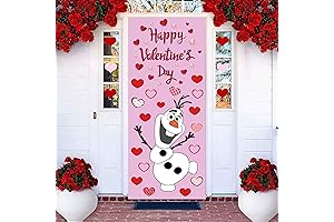 Love is in the Air: Valentines Decorations for Home, Snowman Olaf Door Cover