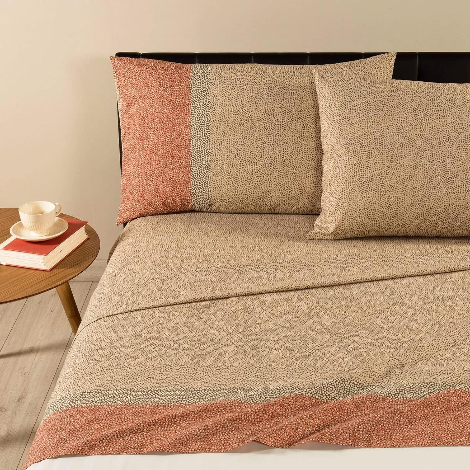 Completo Lenzuola Matrimoniali Caleffi In Puro Cotone - Stampa Botanic - Foto 9