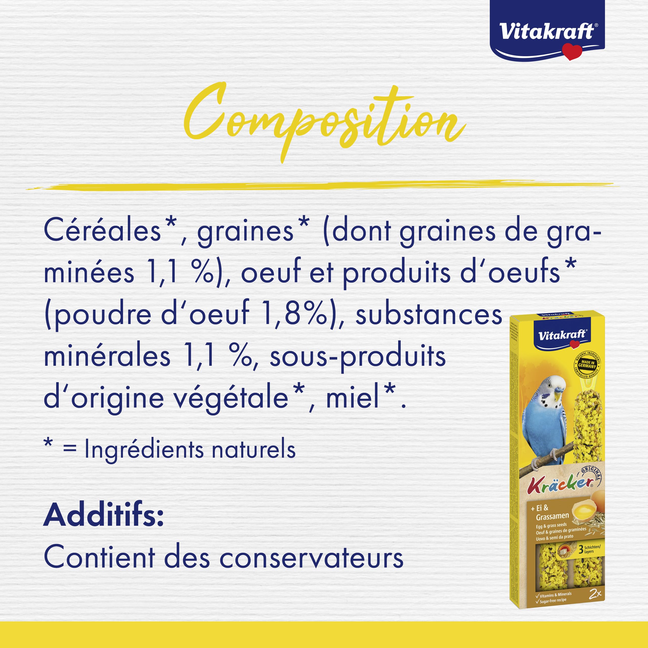 Vitakraft Kräcker Per Pappagallini - Con Uovo E Semi, Bastoncini Da Rosicchiare Senza Zuccheri - Foto 9