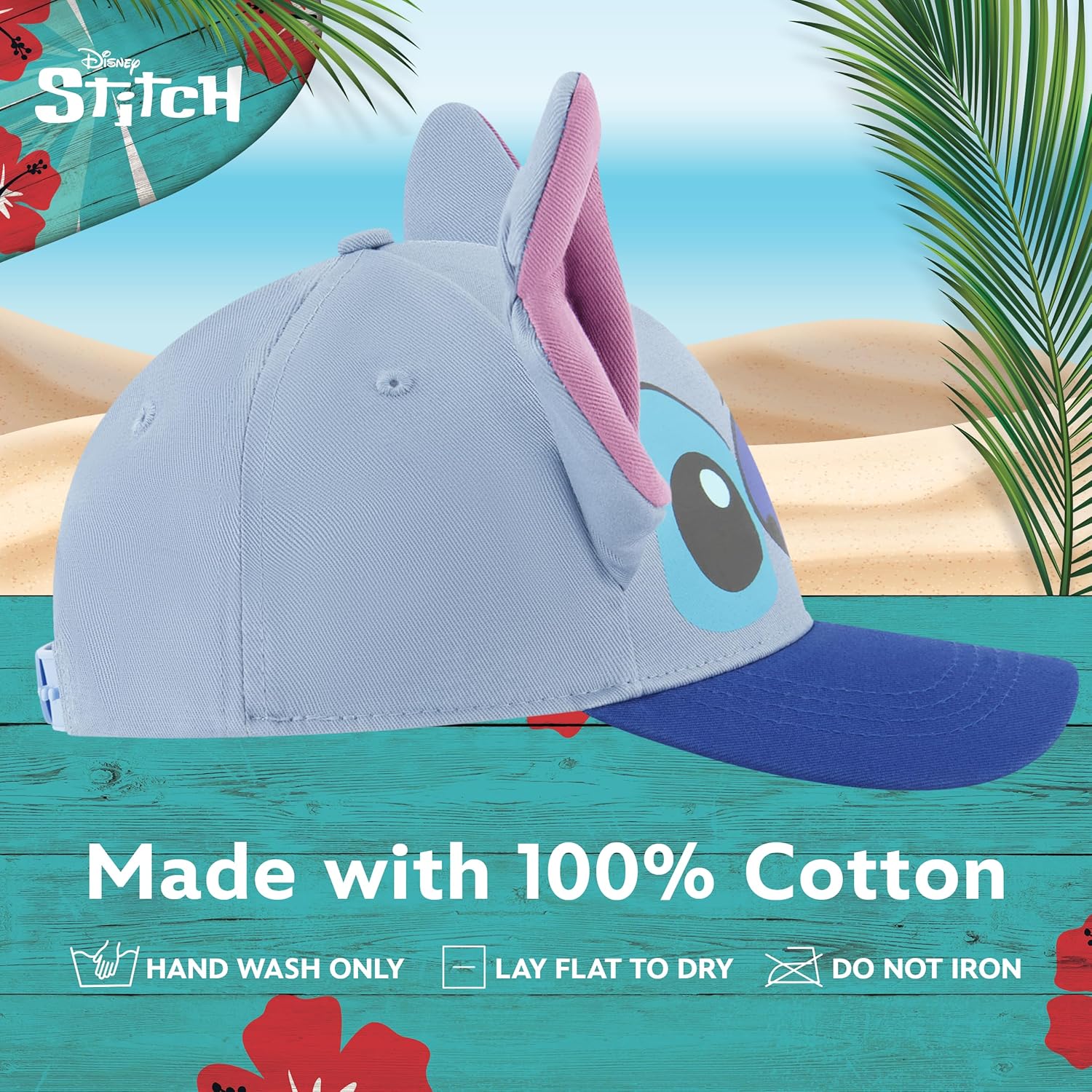 Disney Stitch Dad Hat, Adult Cotton Baseball Cap with Curved Brim - Image 6