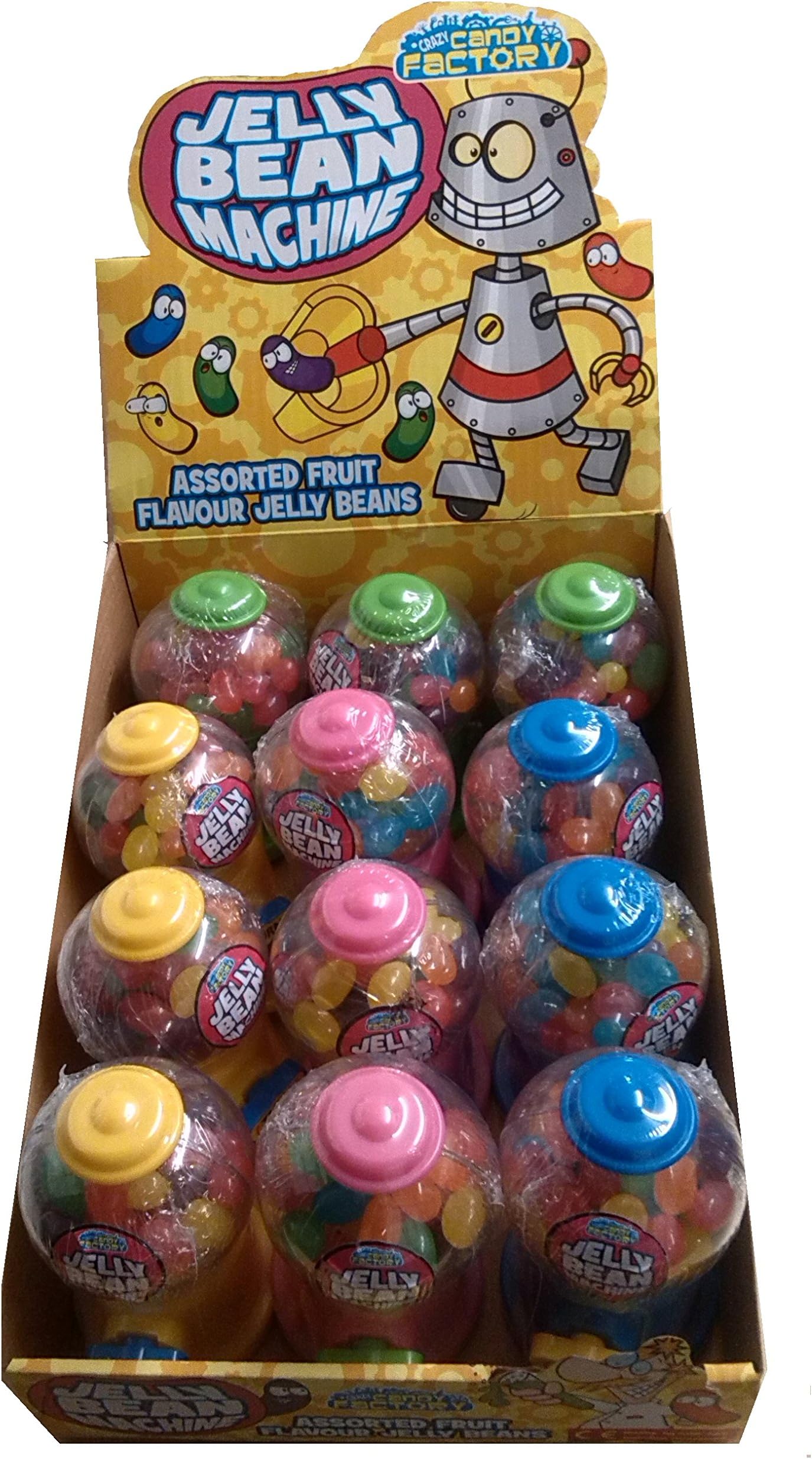 12 x Mini Jelly Beans Machine - Fun Sweets Dispenser - Wholesale Bulk Buy