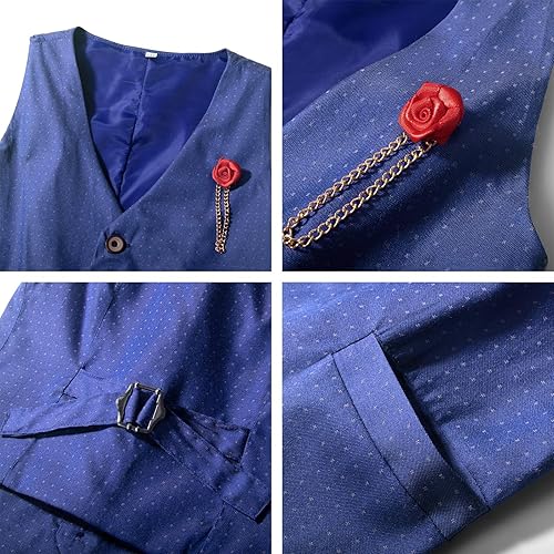 Miniatura 5 de Conjunto de traje formal para niños Nwada, con camisa de esmoquin, chaleco delgado y pantalones, ropa para niños pequeños
