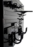 Vista 7 de Wall Control - Tablero de clavijas para pared, paquete de 3 tableros de clavijas horizontales de metal de 16 pulgadas de alto x 32 pulgadas