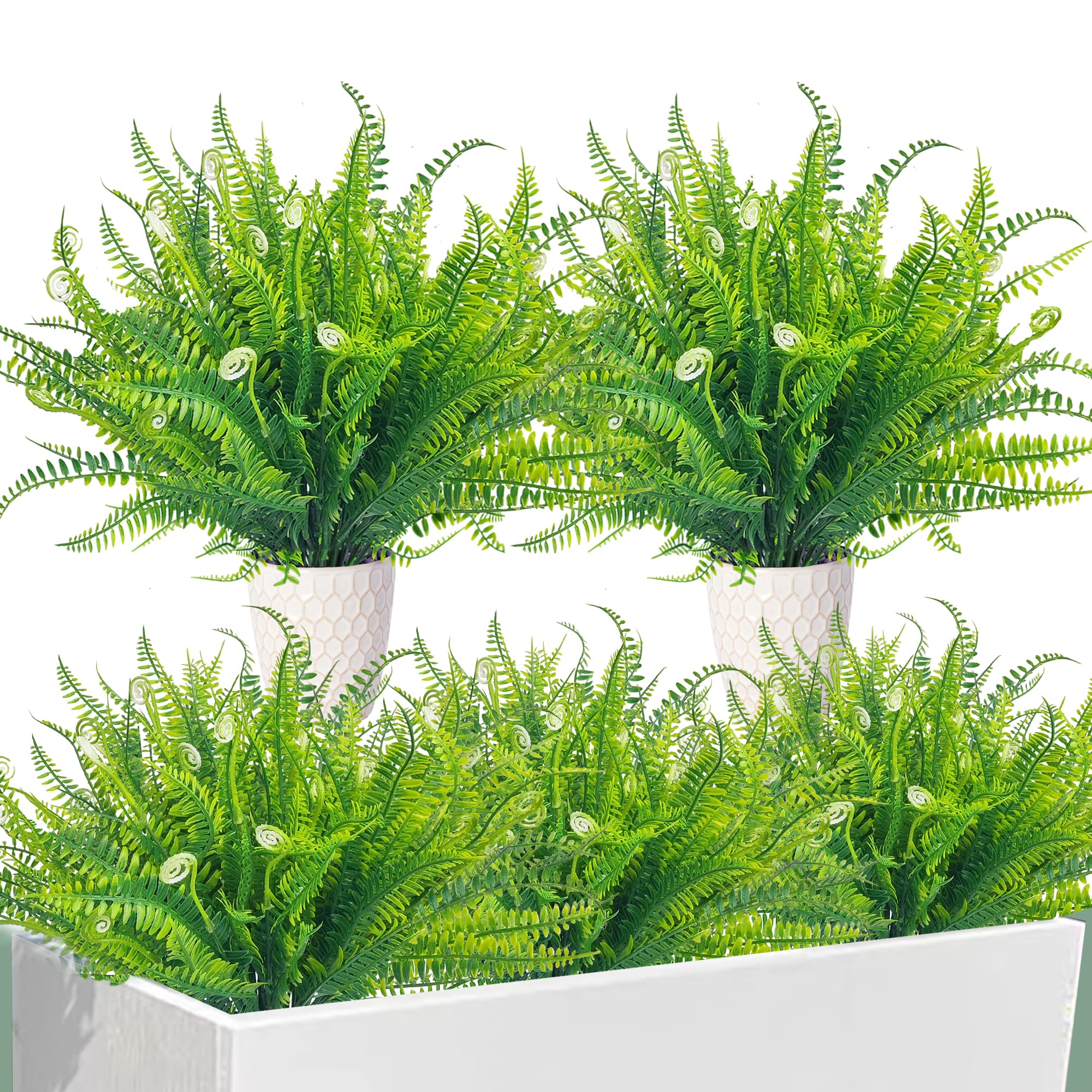 Amazon.de: SHEPIN 8 Bndel Knstliche Pflanzen Outdoor Kunstpflanzen Boston  Farn, UV-Bestndige Wetterfeste Kunstgras, Grn Knstliche Grser  Balkonpflanzen fr Drauen Drinnen Balkonkasten Blumenkasten