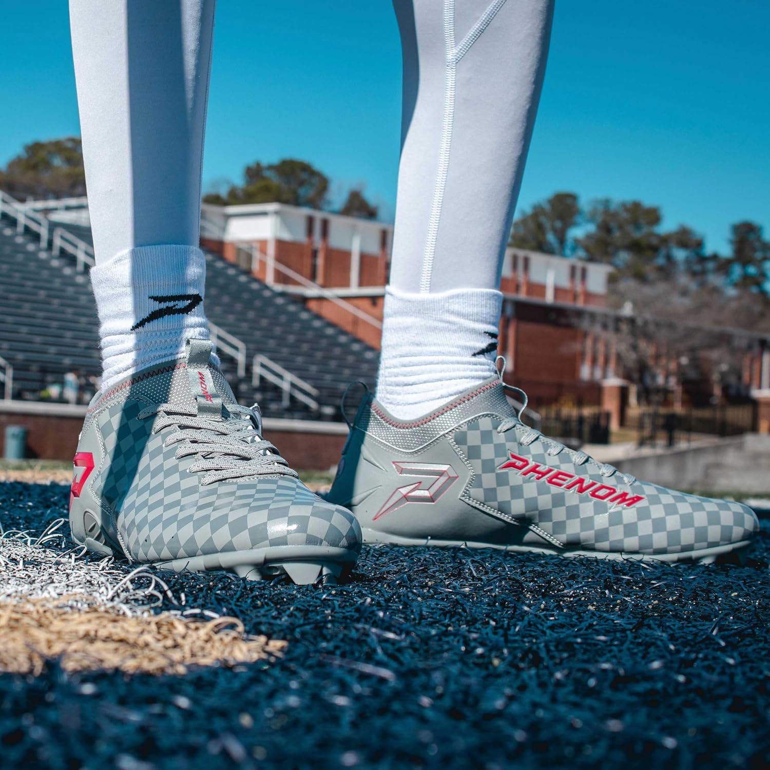Phenom Elite Tom and Jerry “Cheddar Chase” Football Cleats – Quantum Speed | Gray Warner Brothers Edition | Lightweight Speed Performance Cleats for Men’s & Kids