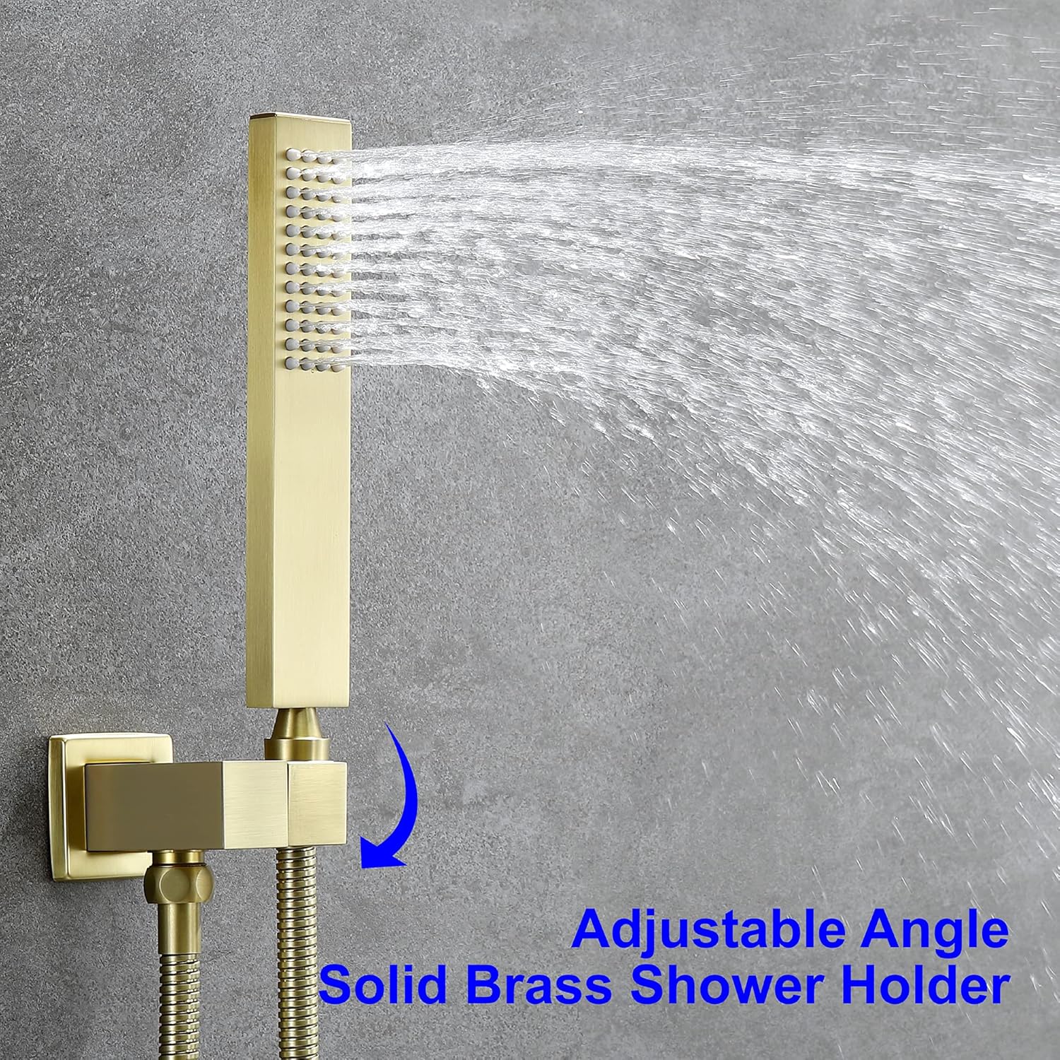 Lowest Price Brass Ceiling Mount Shower System, SHAMANDA Bathroom Rainfall Shower Faucet Combo Set with 10-Inch Fixed Shower Head and Hand Shower, Brushed Gold (Including Rough-In Valve Body and Trim), LCM702-3