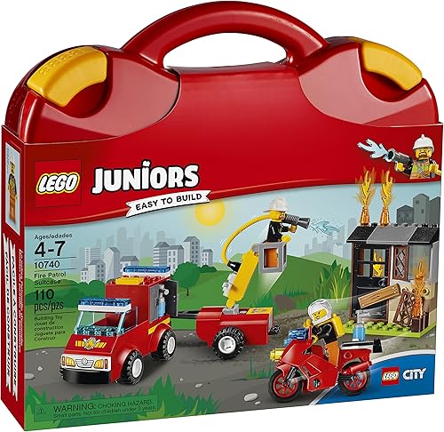 LEGO Kit de construcción, Valija Patrulla de incendios 10740