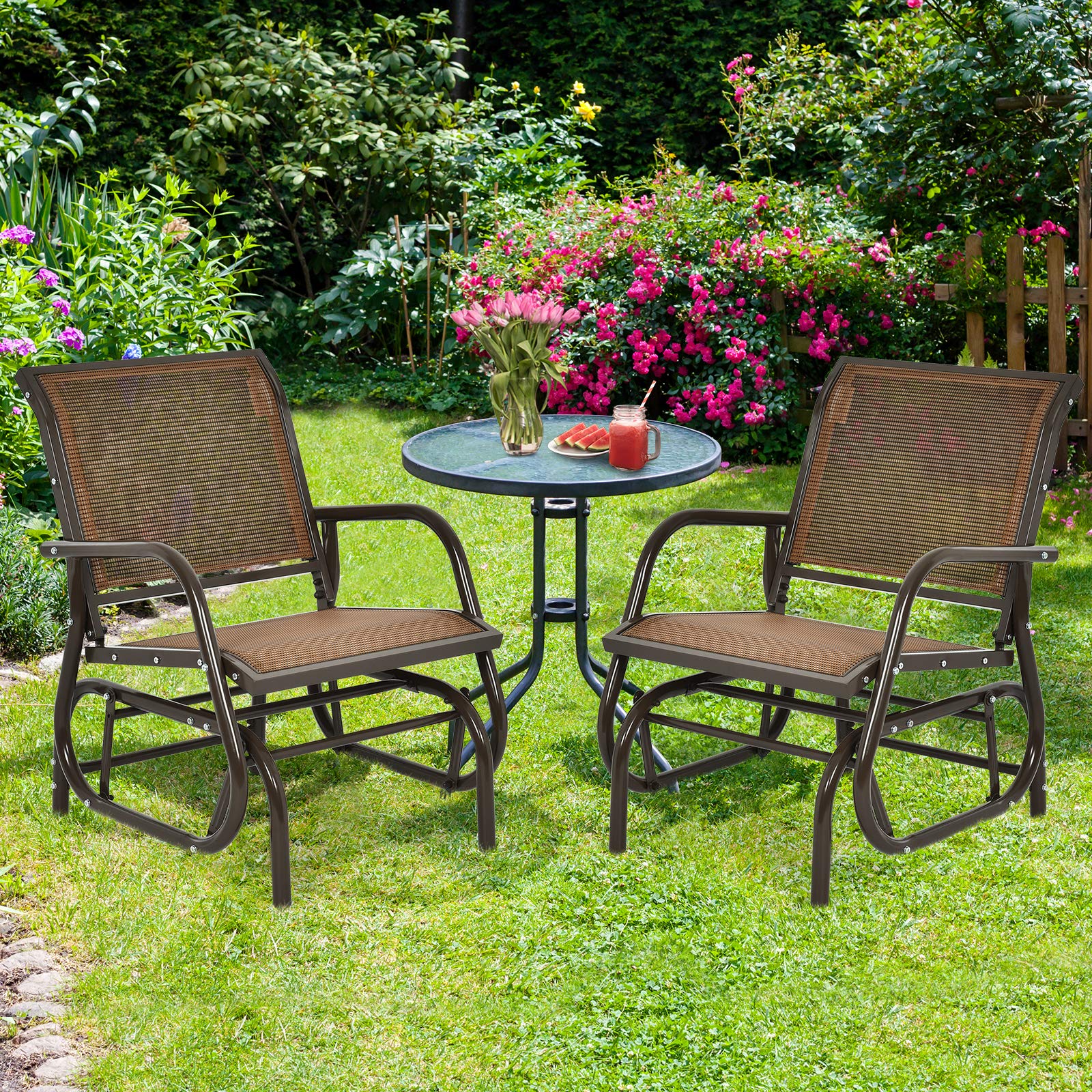 patio single glider chair