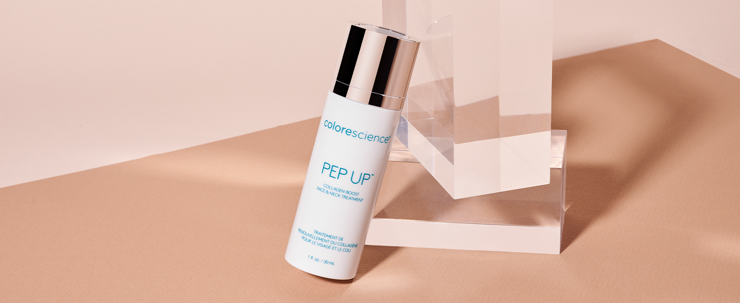 Colorescience Pep Up Collagen Renewal Face & Neck Treatment, Promotes Collagen and Elastin Production, 10 Peptides to Defend Against Signs of Aging