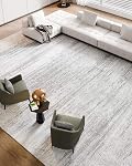VEVOR Area Rug, 10 x 14 ft Large Washable Rug, Non-Slip and Tear-Resistant Soft Carpet, Pet & Child Friendly Modern Area Rugs, Indoor Mat for Bedroom, Office, Living Room, Kids Room, Entryway, Gray