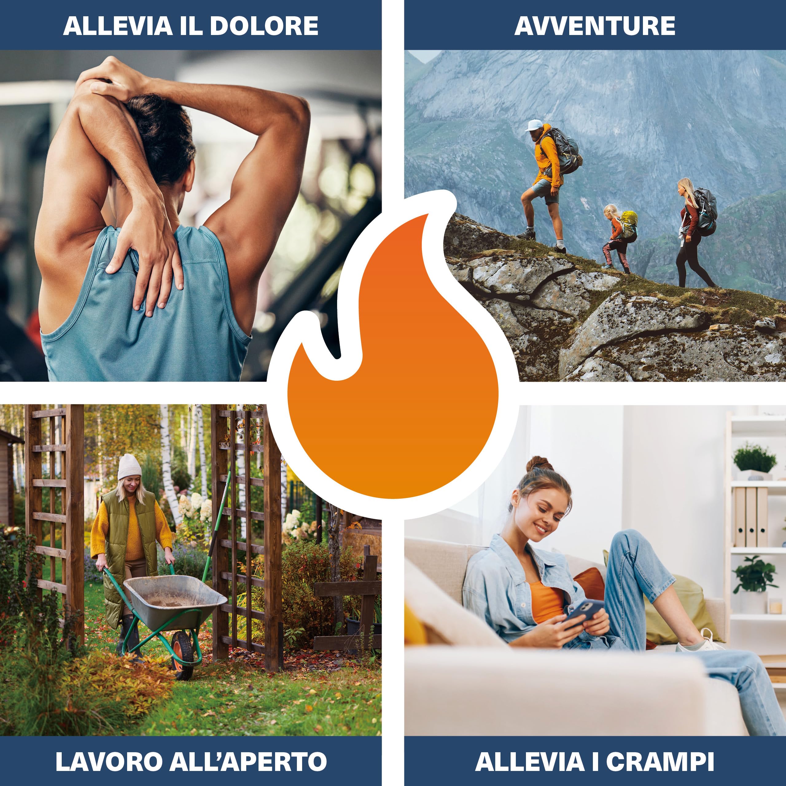 Bramble - Scaldamuscoli adesivi (confezione da 40) - Cerotti adesivi ultrasottili per un calore mirato - Attivati ​​dall'aria e inodori - Fino a 10 ore di calore