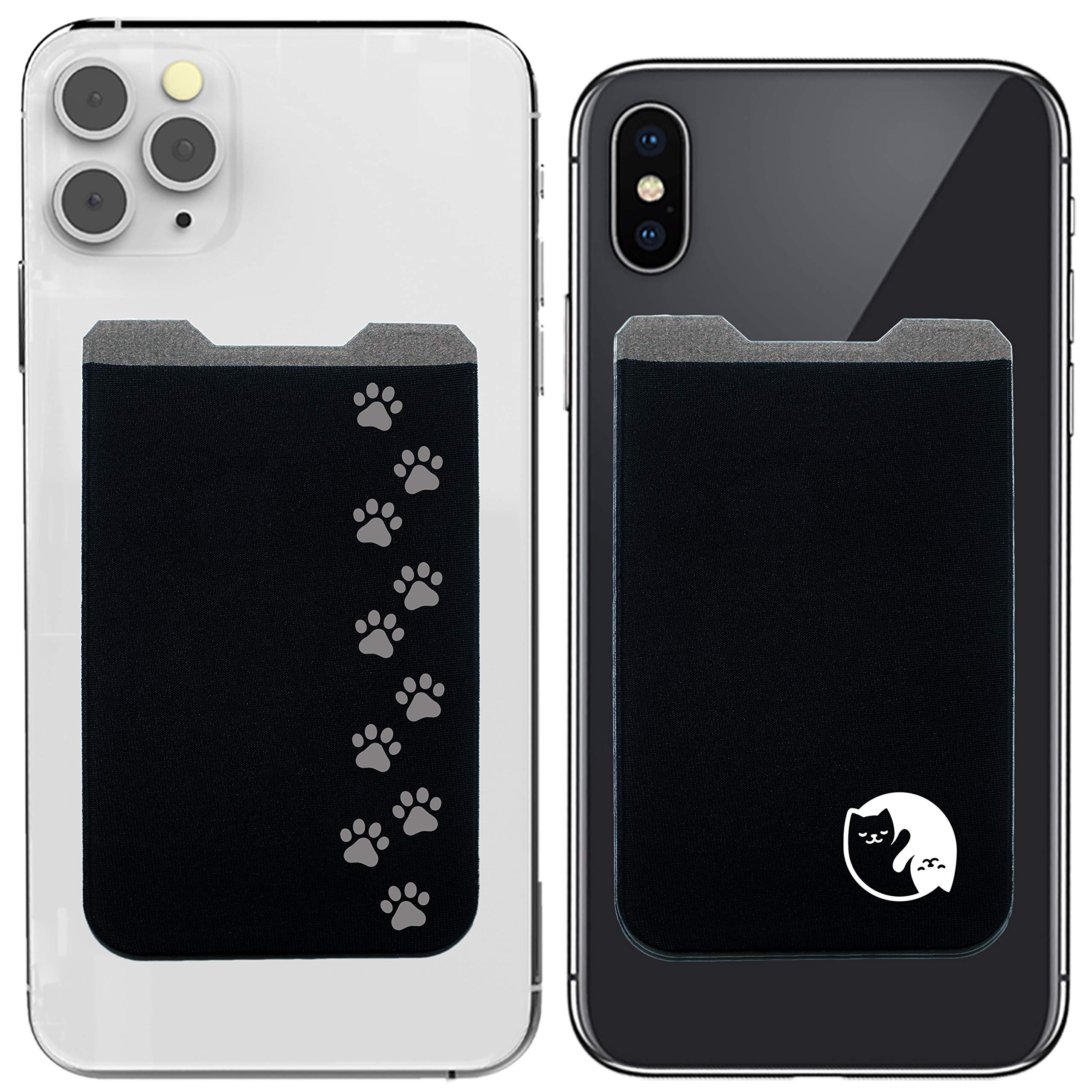 Phone Wallet - Adhesive Card Holder - Cell Phone Pouch - Stick on Lycra Pocket by Gecko - Carry Credit Cards and Cash