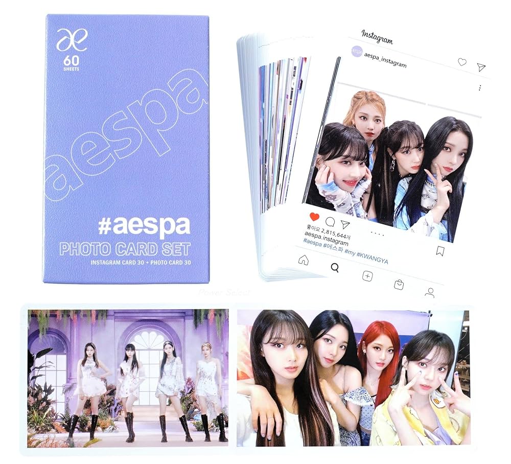 aespa フォトカードセット サイン入り aespaグッズ フォトカード 55枚 セット トレカ エスパ 写真 全員