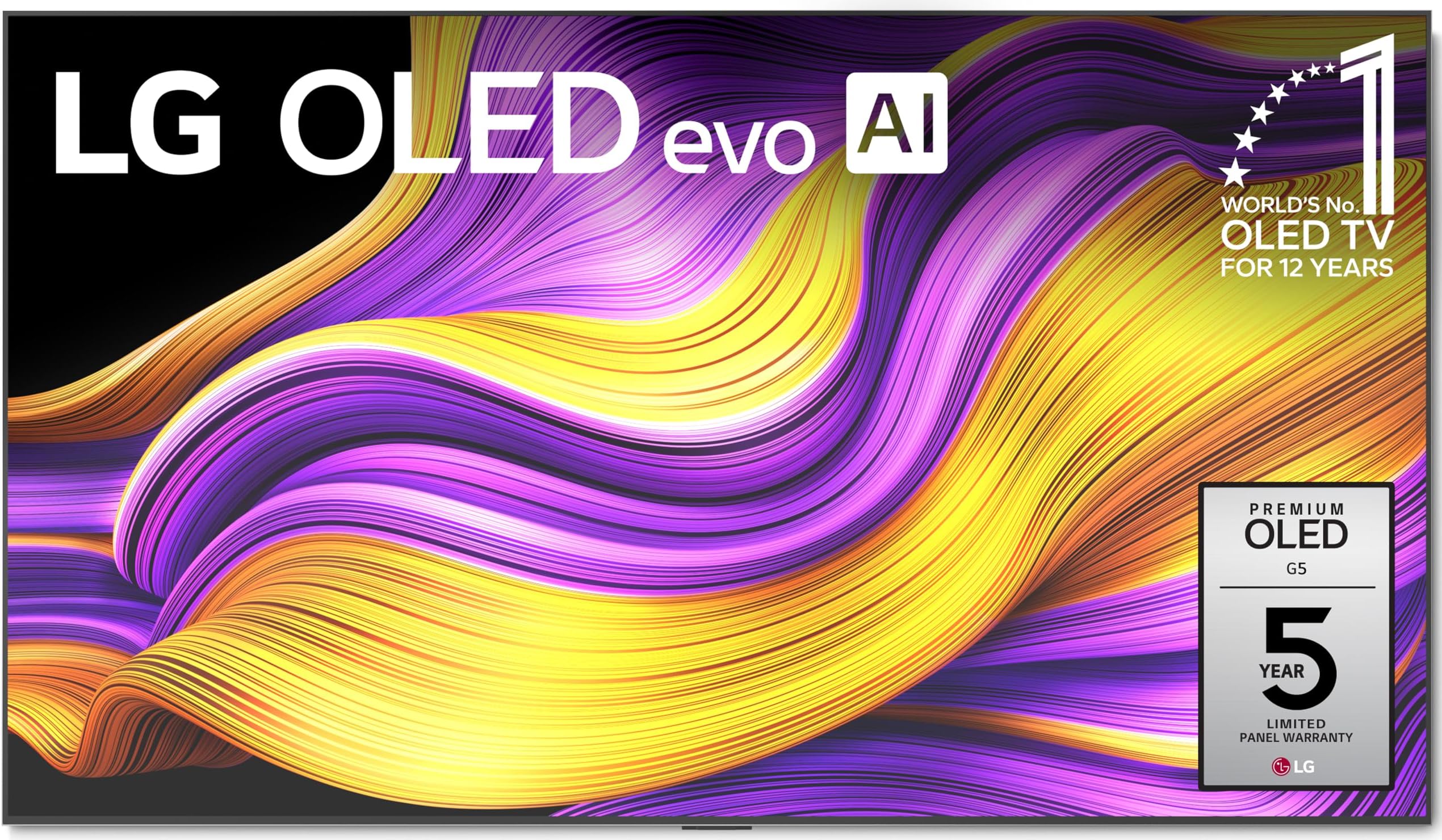 77-Inch Class OLED evo AI Super Upscaling 4K G5 Series Smart TV w/Dolby Atmos, Vision, HDR10, Filmmaker Mode, Wow Orchestra, Alexa Built-in (OLED77G5WUA, 2025)