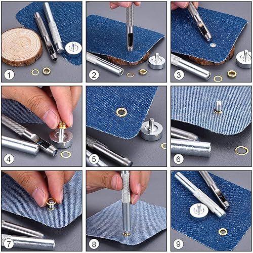 Miniatura 4 de Ojales y arandelas plateados de 0.157 in - Paquete de 100 ojales y arandelas