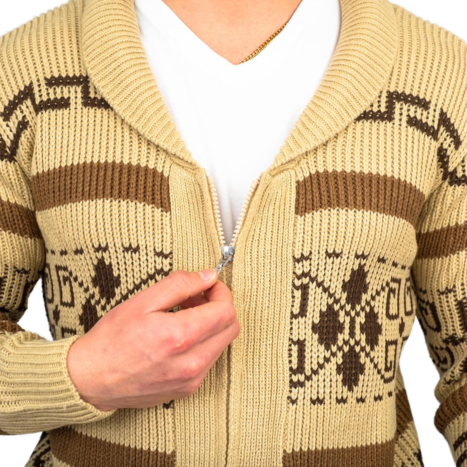 The Dude Lebowski Bowling Movie Character Cardigan Sweater and Lounge Pants Halloween Costume Set - Image 4