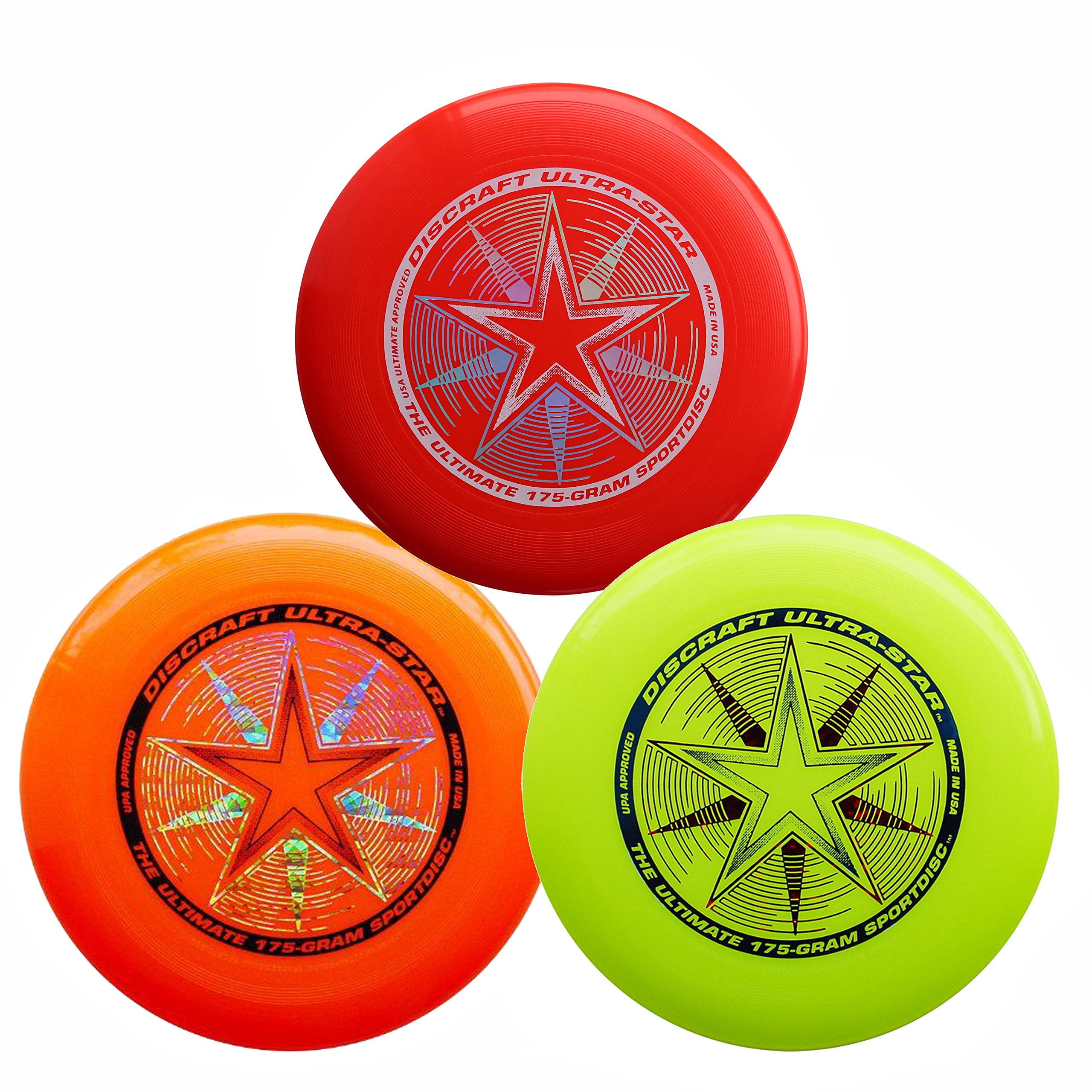 Discraft 175g Ultimate Disc Bundle (3 Discs) Red, Yellow & Orange