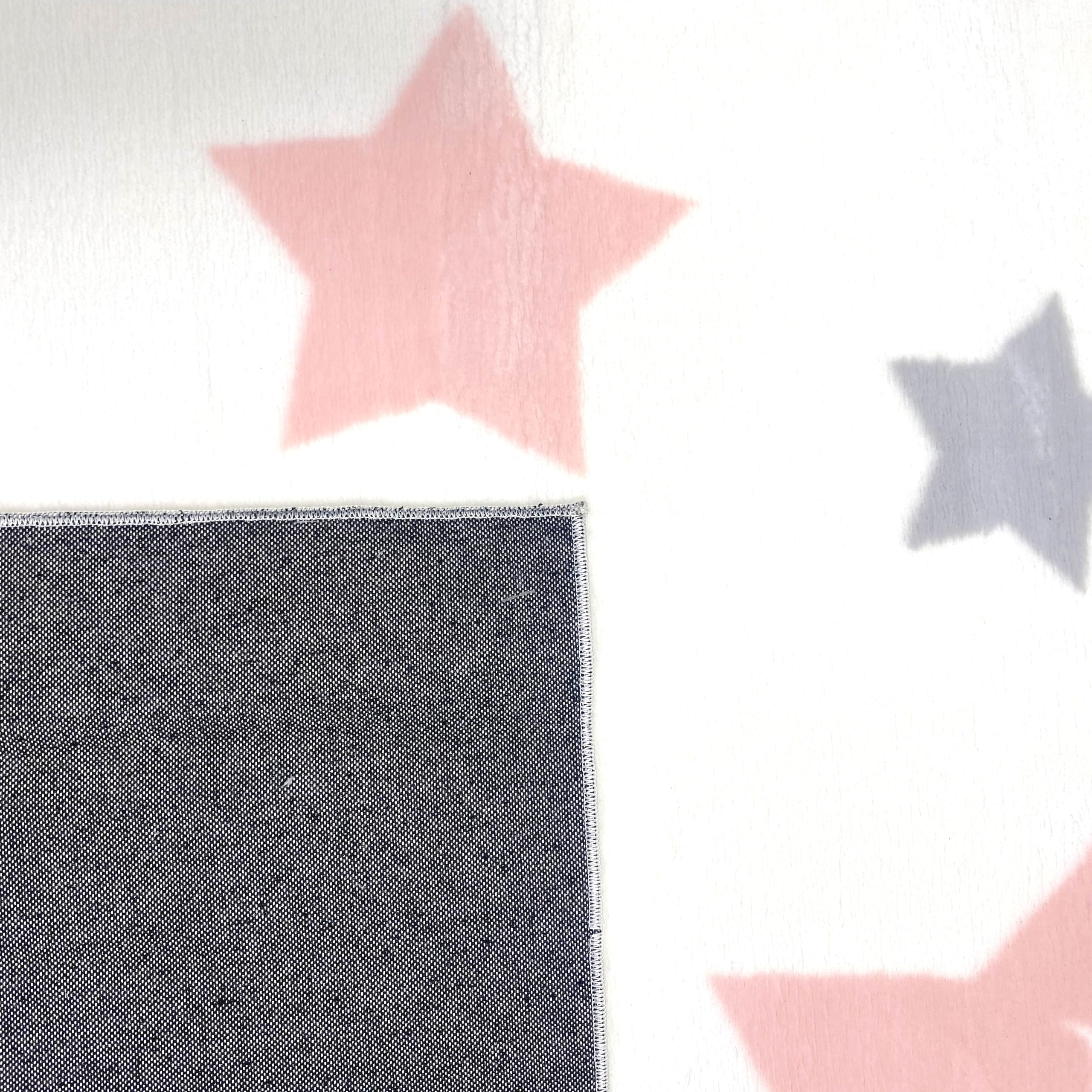Teppich-Traum Alfombra Habitación Infantil Estrellas Suaves en Rosa, Gris Blanco 160 x 230 cm