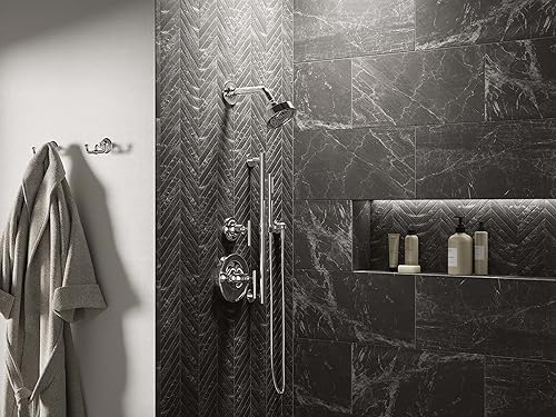 Miniatura 4 de KOHLER TS14422-4-CP Purist - Cabezal de ducha con mango de palanca, 2,5 gpm, acabado Rite-Temp