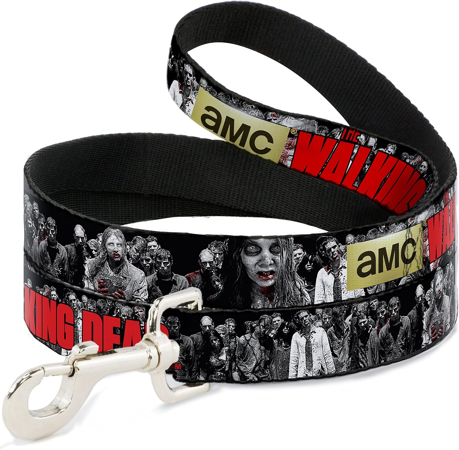Buckle-Down "AMC The Walking Dead Zombies2 Black/White/Red Dog Leash, 6'