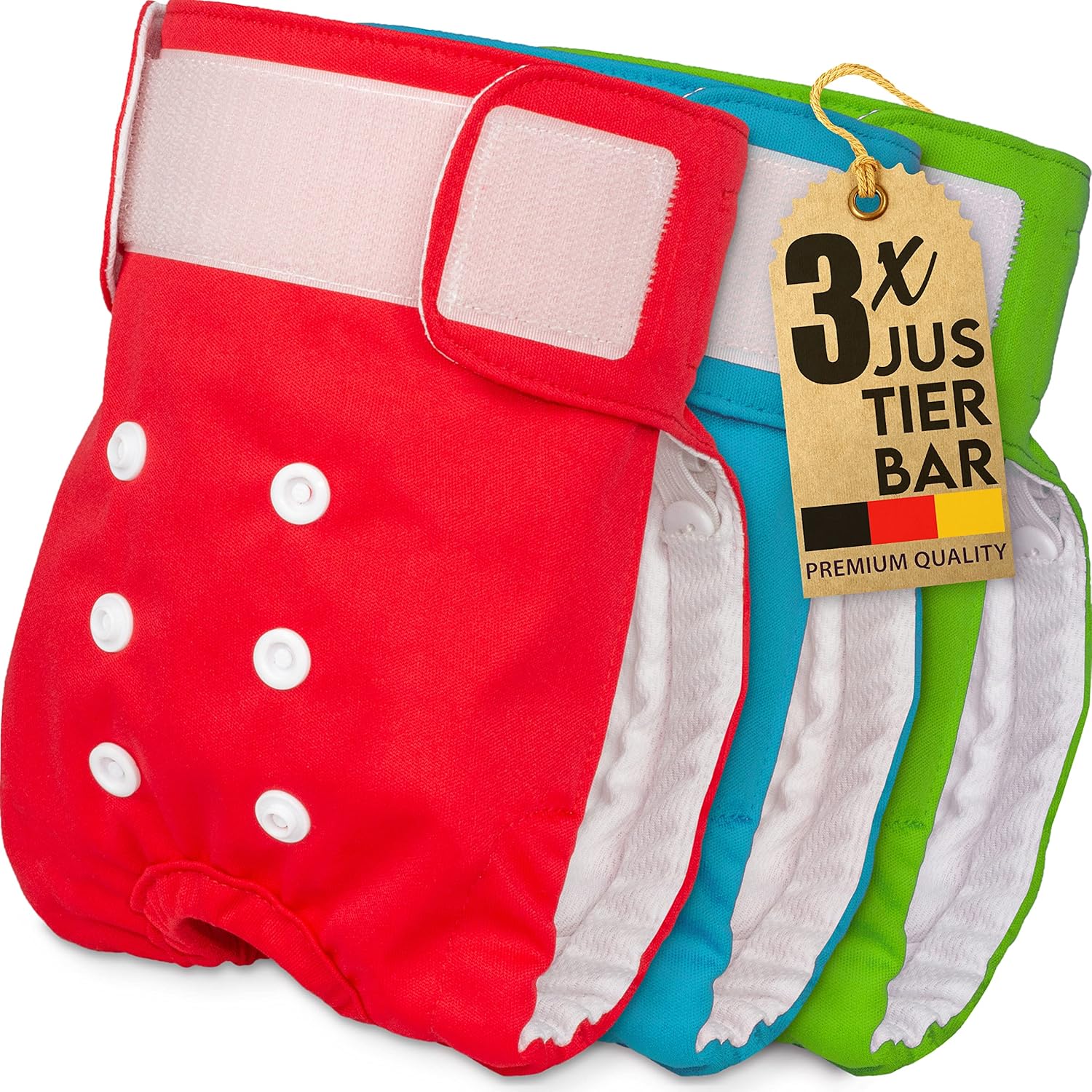 HUND IST KÖNIG® Hundewindeln für Hündinnen [3 STK] Saugstarke Läufigkeitshose für Hündinnen 3