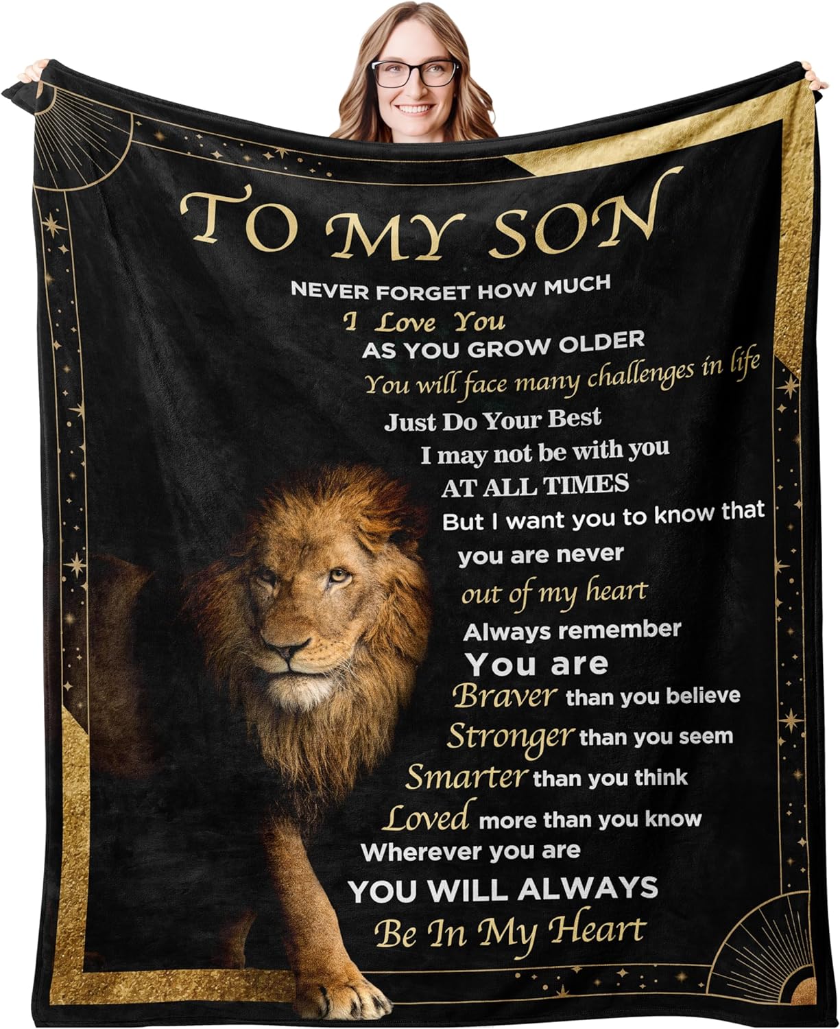 Gifts for Adult Son Blanket from Mother,to My Son Birthday Gifts for 18 Year Old Boy,Son Gifts from Mom Dad,Present for My Son Blanket from Mom 50"x60"in
