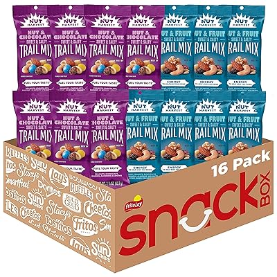 Nut Harvest, Trail Mix Variety Pack, 2.25 Ounce (Pack of 16)