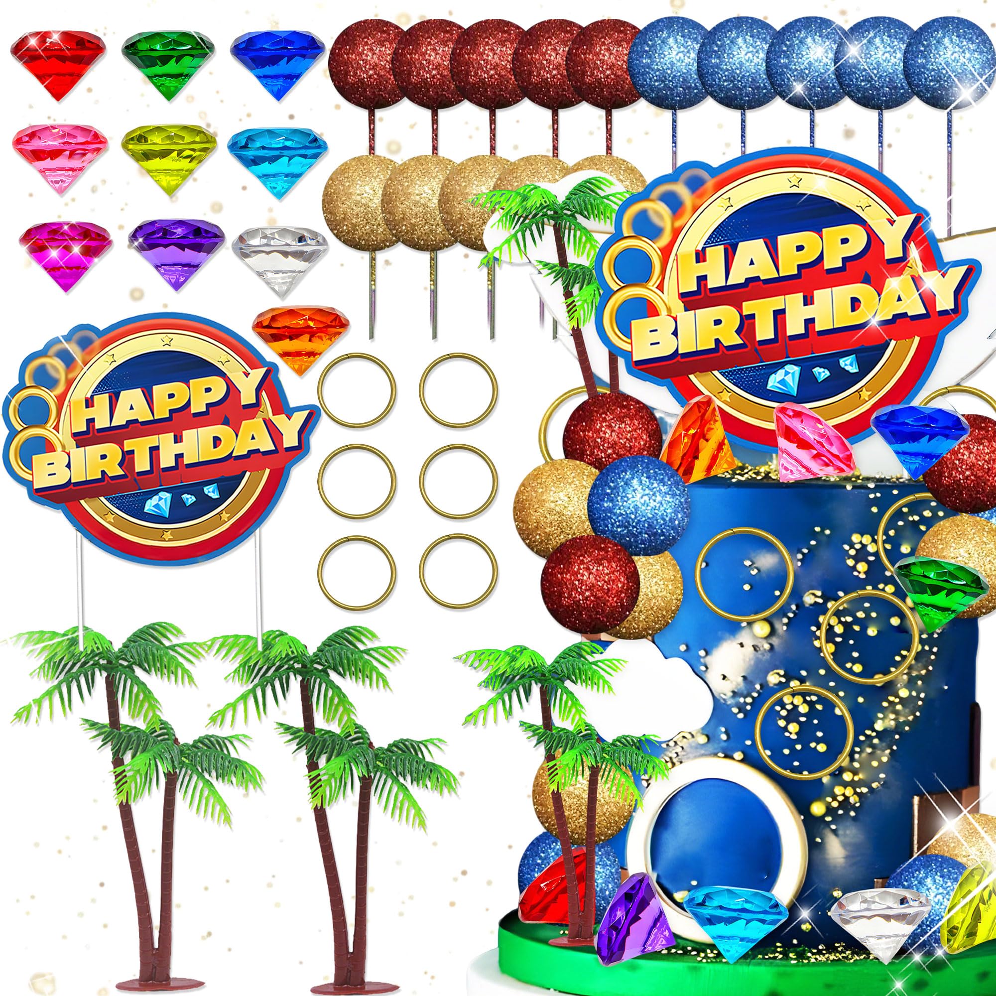 Hedgehog Birthday Cake Topper Decoration Cartoon Mens for Hedgehog Birthday Party Supplies Favors