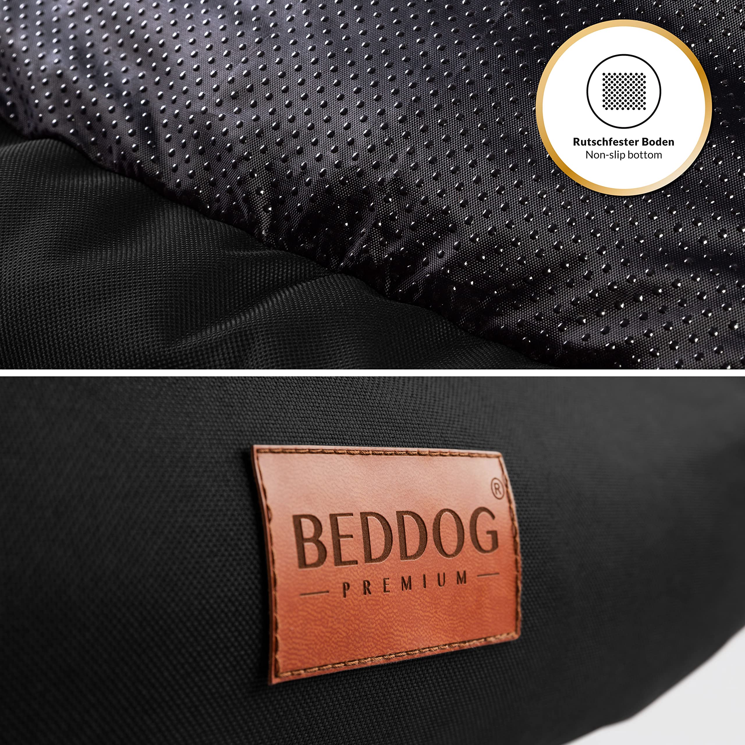 BedDog Cama Perro XL - Cama para Perros - Camas Perros Mediano - Colchoneta Perro - Colchon Perro Grande en Tejido Alicante