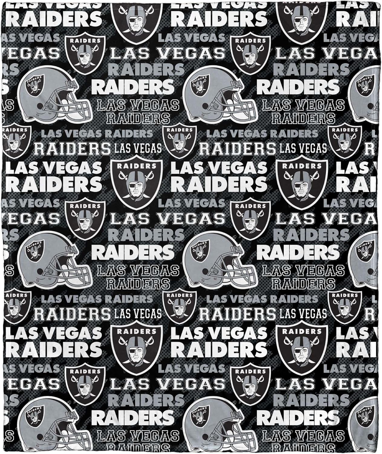 NORTHWEST NFL Hypnotic Camo Pocket Pillow 14x14 and Throw Blanket 40x50 Set, Las Vegas Raiders, Team Colors - Image 2