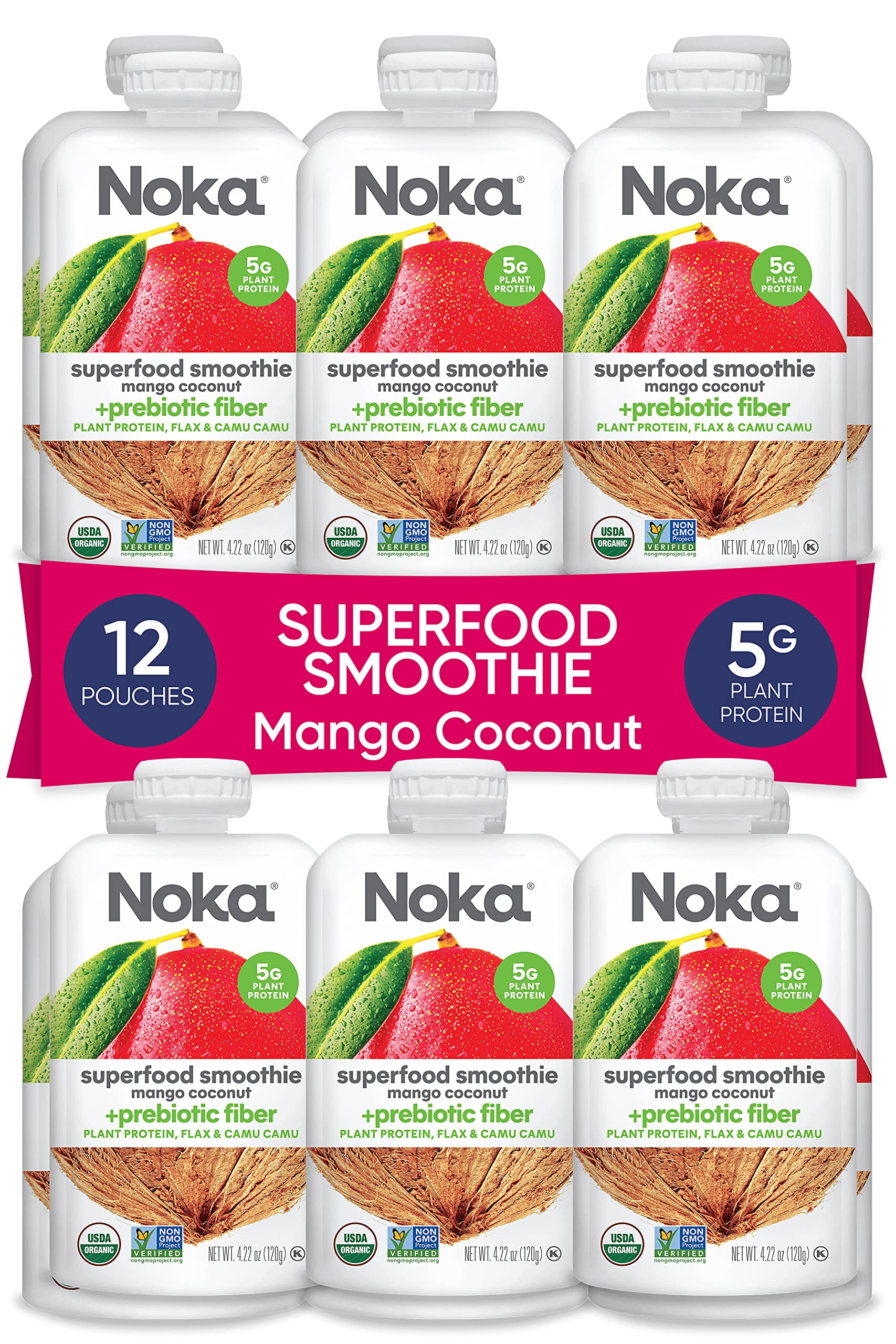 Buy Noka Superfood Fruit Smoothie Pouches, Healthy Snacks (Mango