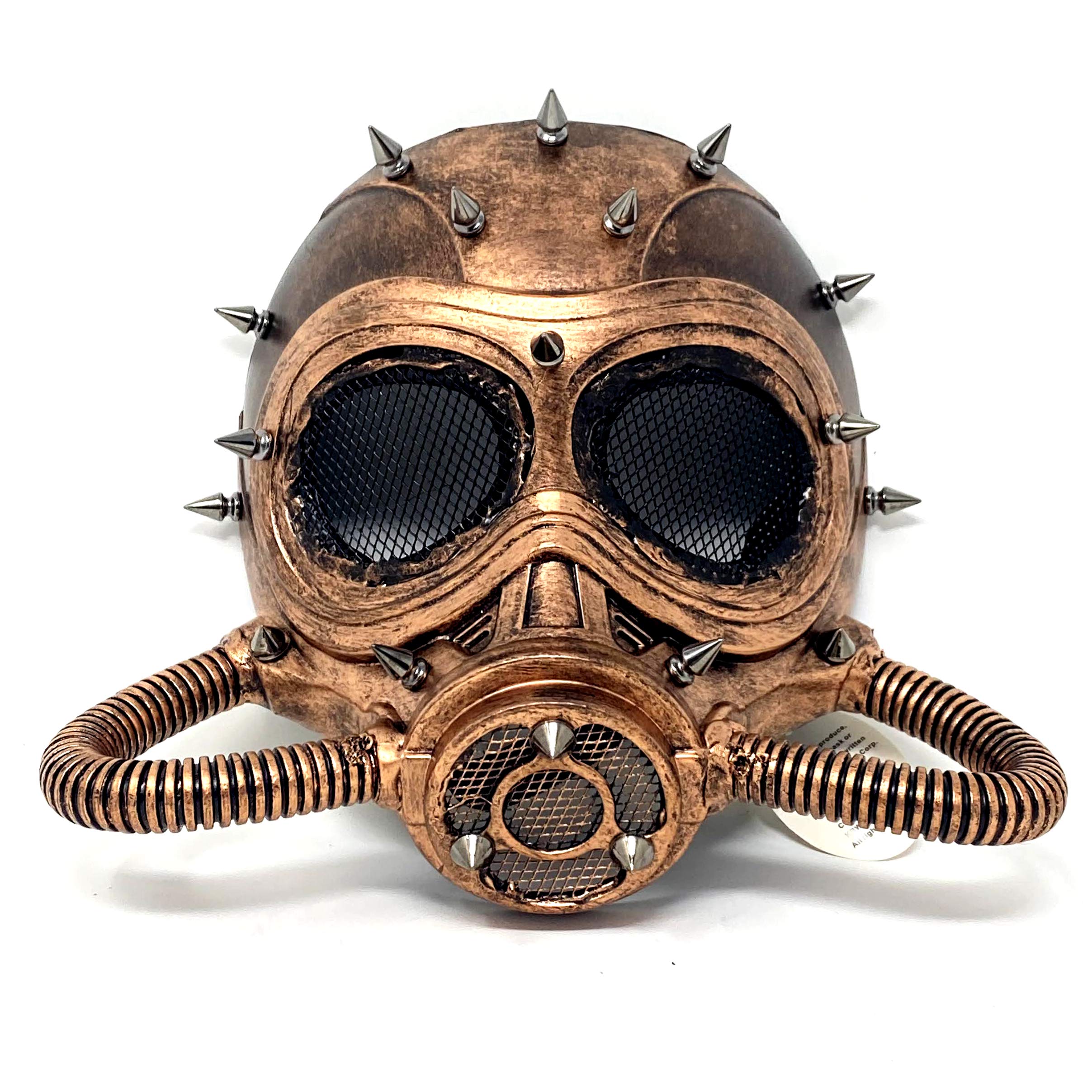 STORM BUY ] Steampunk Style Metallic Scary Horror Skeleton Mask for Halloween Costume Cosplay Party For Adult