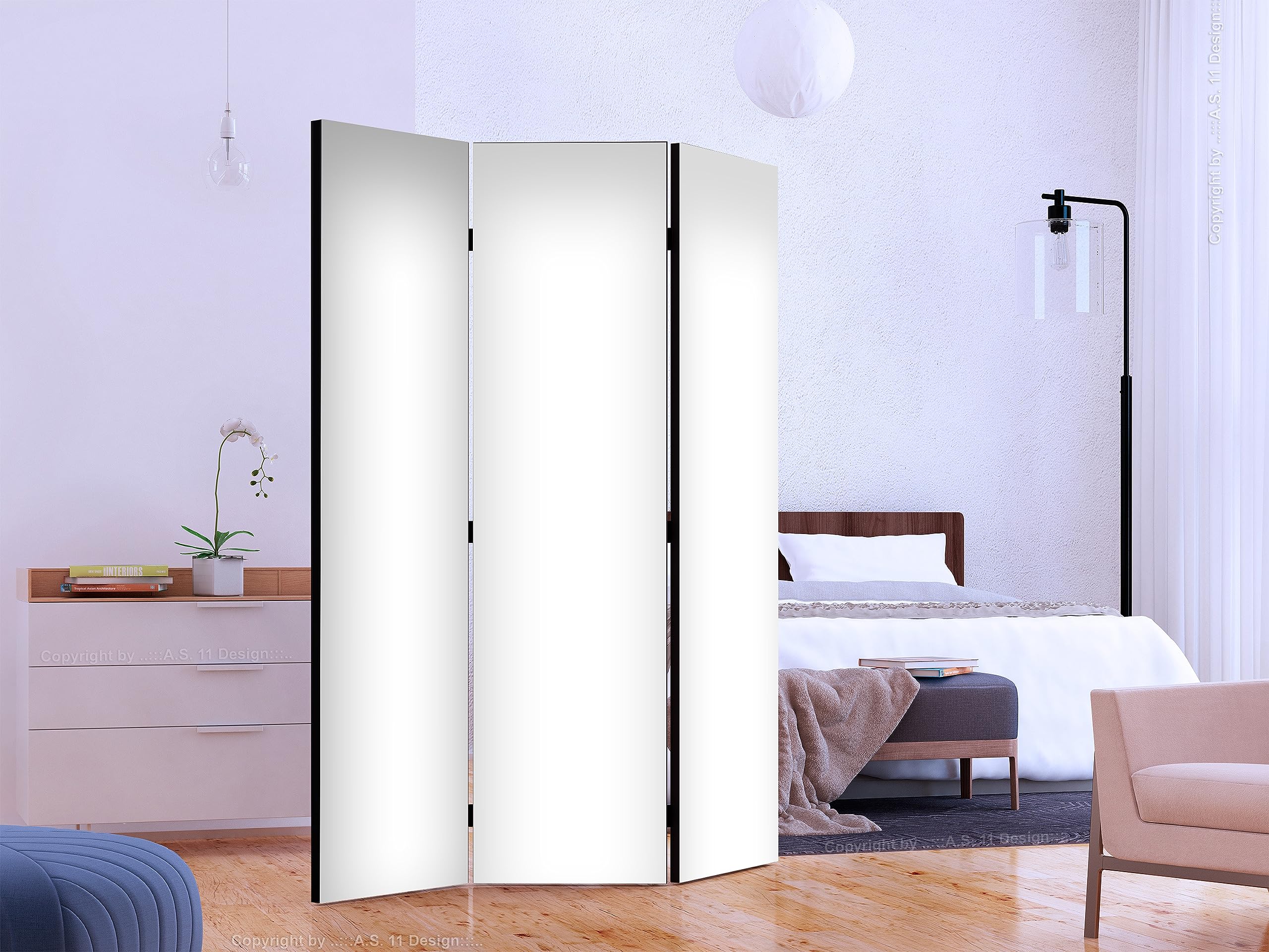 murando - Paravento da Interno 3 Pannelli, Separe Divisorio, 135x172 cm | 3 Pannelli Decorativi, Stampa su Due Lati, Tela in TNT, Pronto all'Uso, Separatore per Casa e Ufficio, Produzione EU