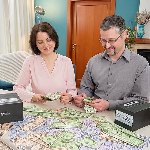 Miniatura 6 de Desafío de ahorro de dinero de 100 sobres, ahorra 5050 dólares en 100 días, kit de alta calidad, 100 sobres de efectivo y caja organizadora, juego